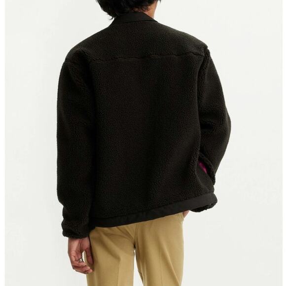 Levi's Buchanan Sherpa Men's Jacket Size Small Black Meteorite - Picture 16 of 16